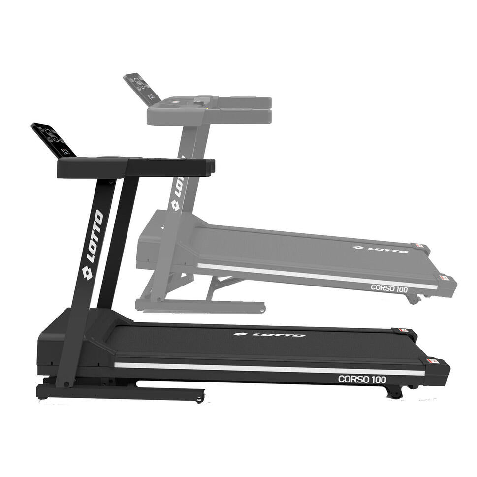 LOTTO Corso 100 Tapis de Course Electrique Pliable, Max 110kg,Bluetooth