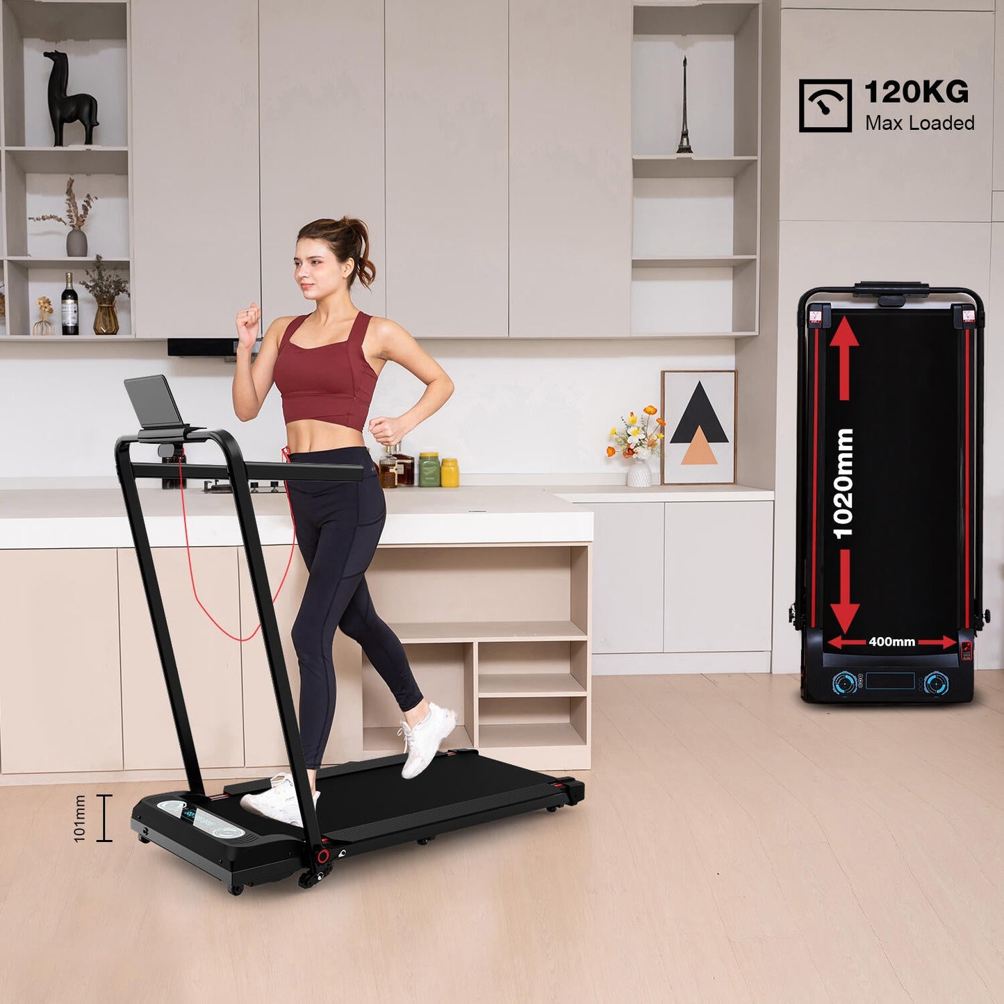 Tapis de Course Pliable / Inclinable 13.41%-ZX4S-1400W-8KM/H