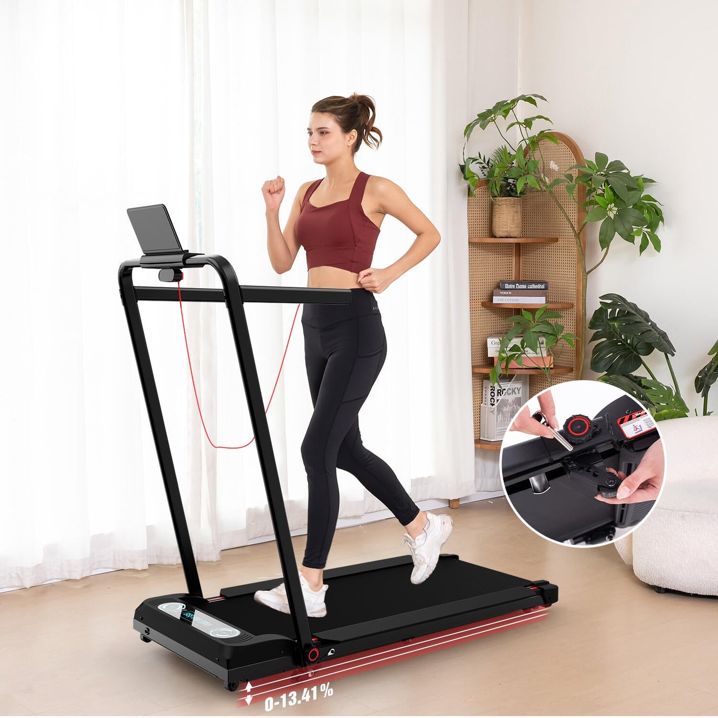 Tapis de Course Pliable / Inclinable 13.41%-ZX4S-1400W-8KM/H